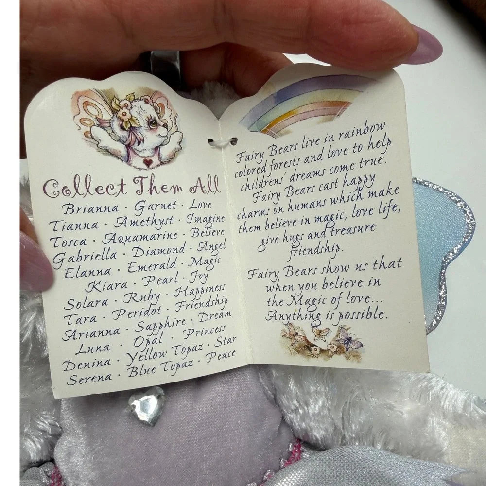 Fiesta Fairy Bears‎ Gabriella Plush Jody Lynn Bergsma White Lavender Wings 2003
